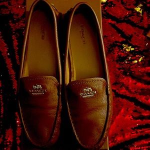 Coach Nancy Pebble Grain Leather Loafers